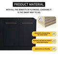 48 Inch Freestanding Bathroom Vanity With Resin Sink, With Soft Closing Door, Kd Package Black Chestnut Bathroom Modern Plywood
