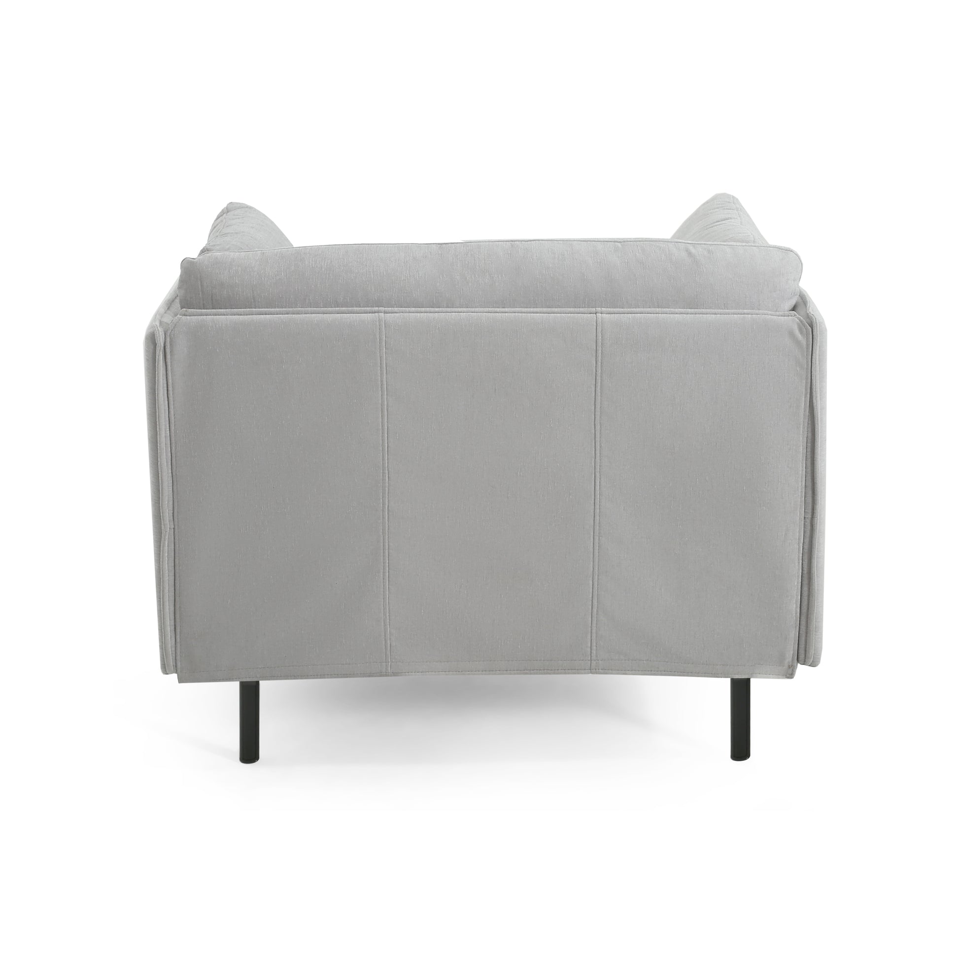 39" Vintage Grey Lounge Chair With Polyester Upholstery, Solid Wood Frame And Steel Legs, Comfortable Accent Seating For Living Room, Bedroom, Or Office Grey Polyester,Solid Wood Mdf,Steel