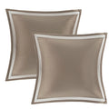 8 Piece Jacquard Comforter Set Tan Ivory King King Tan Ivory Polyester