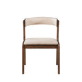 Walnut Finish Dining Chairs 2Pc Set Upholstered Back And Seat Cushion Modern Dining Kitchen Furniture 1Pc Walnut Dining Room Contemporary Wood
