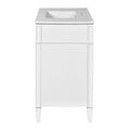 36'' Bathroom Vanity With Medicine Cabinet, Modern Bathroom Storage Cabinet With 2 Soft Closing Doors And 4 Drawers, Single Sink Bathroom Vanity White Bathroom Ceramic,Solid Wood Mdf