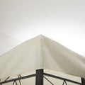 Outsunny 13' X 10' Gazebo Replacement Canopy, 2 Tier Top Uv Cover For 9.84' X 9.84' Outdoor Gazebo, Cream White Top Only Cream White Polyester