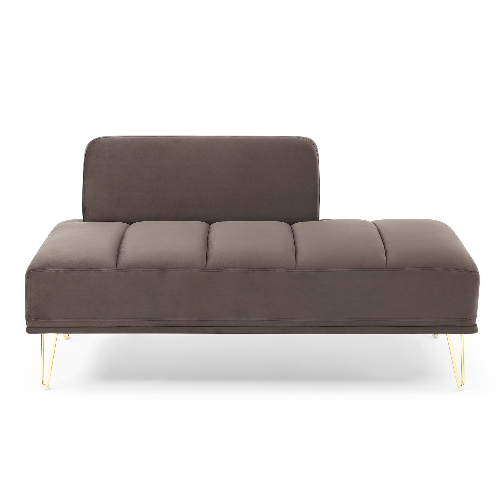 56.3"Inch Width Modern End Of Bed Bench,Velvet Fabric Upholstered 2 Seater Sofa Couch Entryway Ottoman Bench, Fuzzy Sofa Stool Footrest ,Window Bench With Gold Metal Legs For Bedroom, Living Room,Grey Dark Grey Velvet Wood Primary Living Space Velvet 2
