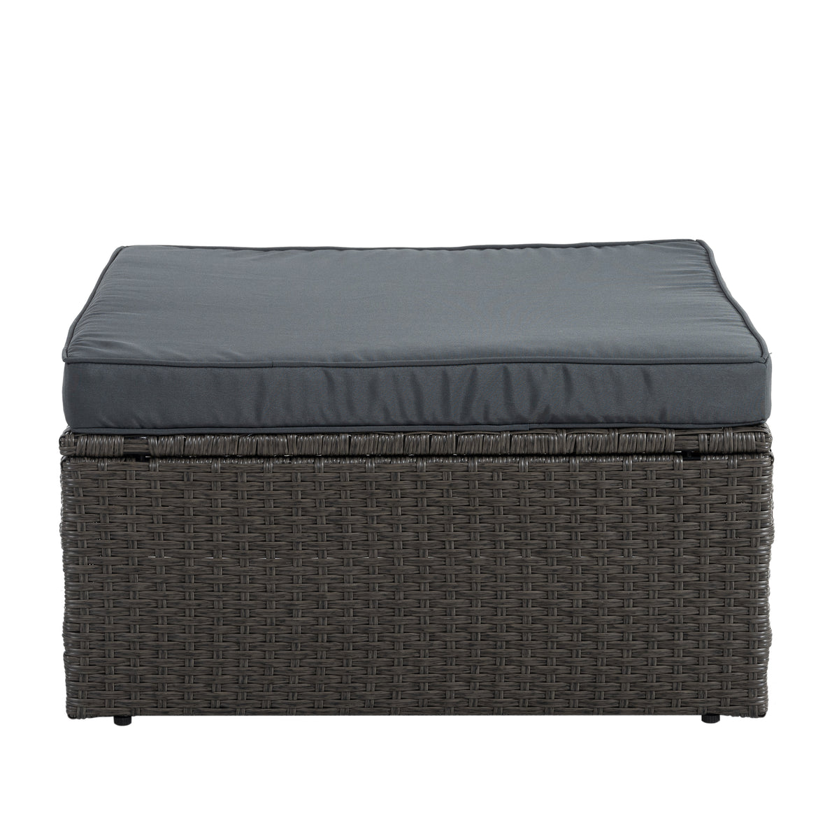 Patio Furniture, Outdoor Furniture, Seasonal Pe Wicker Furniture,7 Pcs Set Wicker Furniture With Lounger Sofa Yes Dark Gray Seats 6 Pe Rattan Iron Waterproof Fabric