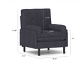 Grey Sofa Chair With Recline Fuction Grey Velvet Metal Primary Living Space Medium Soft Loose Back Pillow Top Arms Foam Fabric Metal 1 Seat