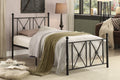 Black Finish Metal Frame 1Pc Twin Platform Bed Modern Traditional Bedroom Furniture Box Spring Not Required Twin Black Metal Bedroom Metal