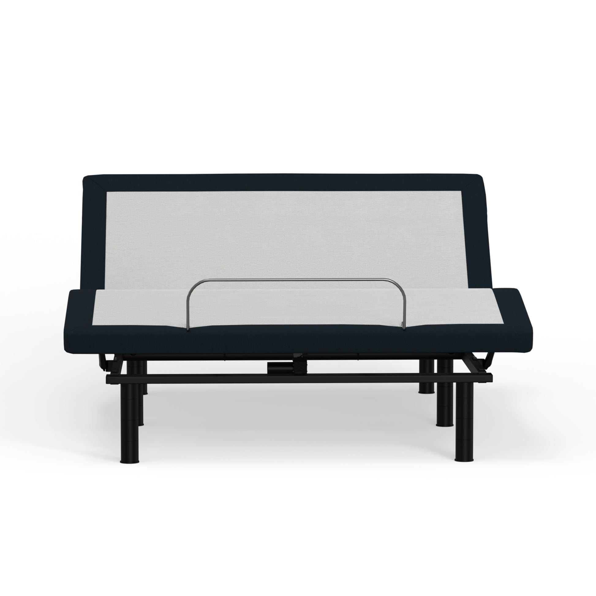 Model P2 Adjustable Base Full: Massage, Usb, Led Night Light, Zero Clearance Full White Charcoal Metal
