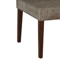 Grey And Espresso Padded Side Chair Set Of 2 Solid Espresso Dining Room Side Chair Solid Back Set Of 2 Wood Fabric
