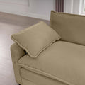 Oversized Modular Cushion Sofa, Portable Ottoman, L Shaped Corner Low Back Deep Seating Spacious Sofa Set And Sofa Bed For Home Apartment Living Room Set, Tan Corduroy Tan Corduroy 3 Seat