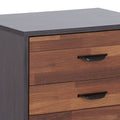 Eloy Walnut & Espresso Finish Accent Table Espresso,Walnut Synthetic Wood