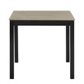 5Pc Contemporary Dining Set Rectangular Table Two Tone Finish Gray Upholstered Chairs Wooden Leg Dining Room Furniture Black Wood Wood Black,Brown,Gray Seats 4 Wood Dining Room 48 Inches