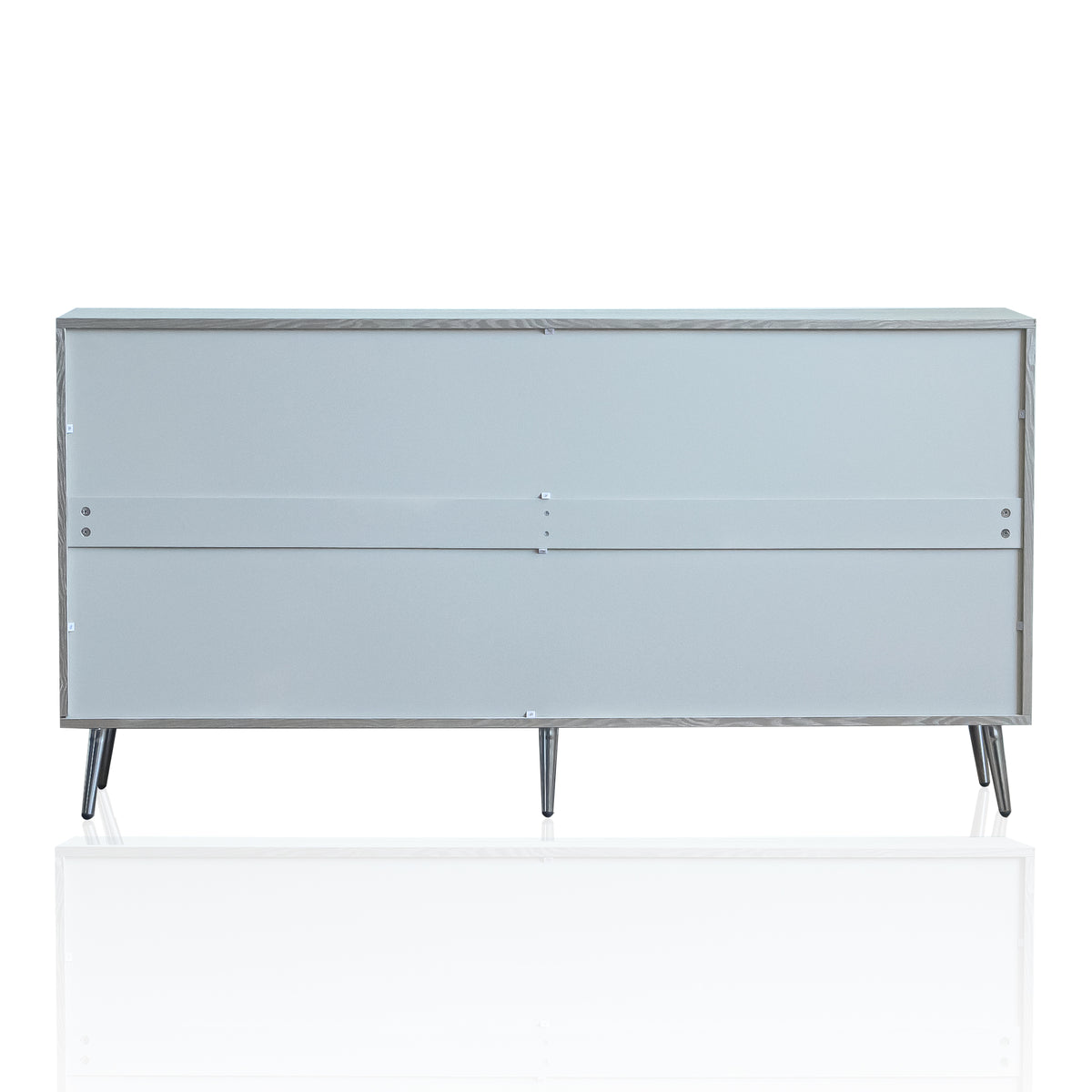 Modern Lacquered 4 Door Wooden Cabinet Sideboard Buffet Server Cabinet Storage Cabinet, For Living Room, Entryway, Hallway, Office, Kitchen And Dining Room, Champagne Silver Lacquered Champagne Adjustable Shelves Engineered Wood
