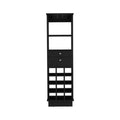 Classic Bar Cabinet, Two Drawers, Twelve Built In Wine Rack Black Black Dining Room Modern Particle Board Particle Board