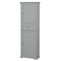 Tall Bathroom Storage Cabinet, Freestanding Storage Cabinet With Drawer And Adjustable Shelf, Mdf Board With Painted Finish, Grey Old Sku:Wf312727Aae Grey Mdf