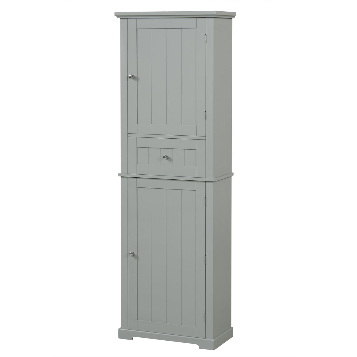 Tall Bathroom Storage Cabinet, Freestanding Storage Cabinet With Drawer And Adjustable Shelf, Mdf Board With Painted Finish, Grey Old Sku:Wf312727Aae Grey Mdf