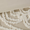 Tufted Cotton Chenille Medallion Comforter Set Taupe King Cal King King Taupe Polyester