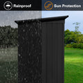 Metal Garden Sheds 5Ft 4Ft Outdoor Black Black Metal