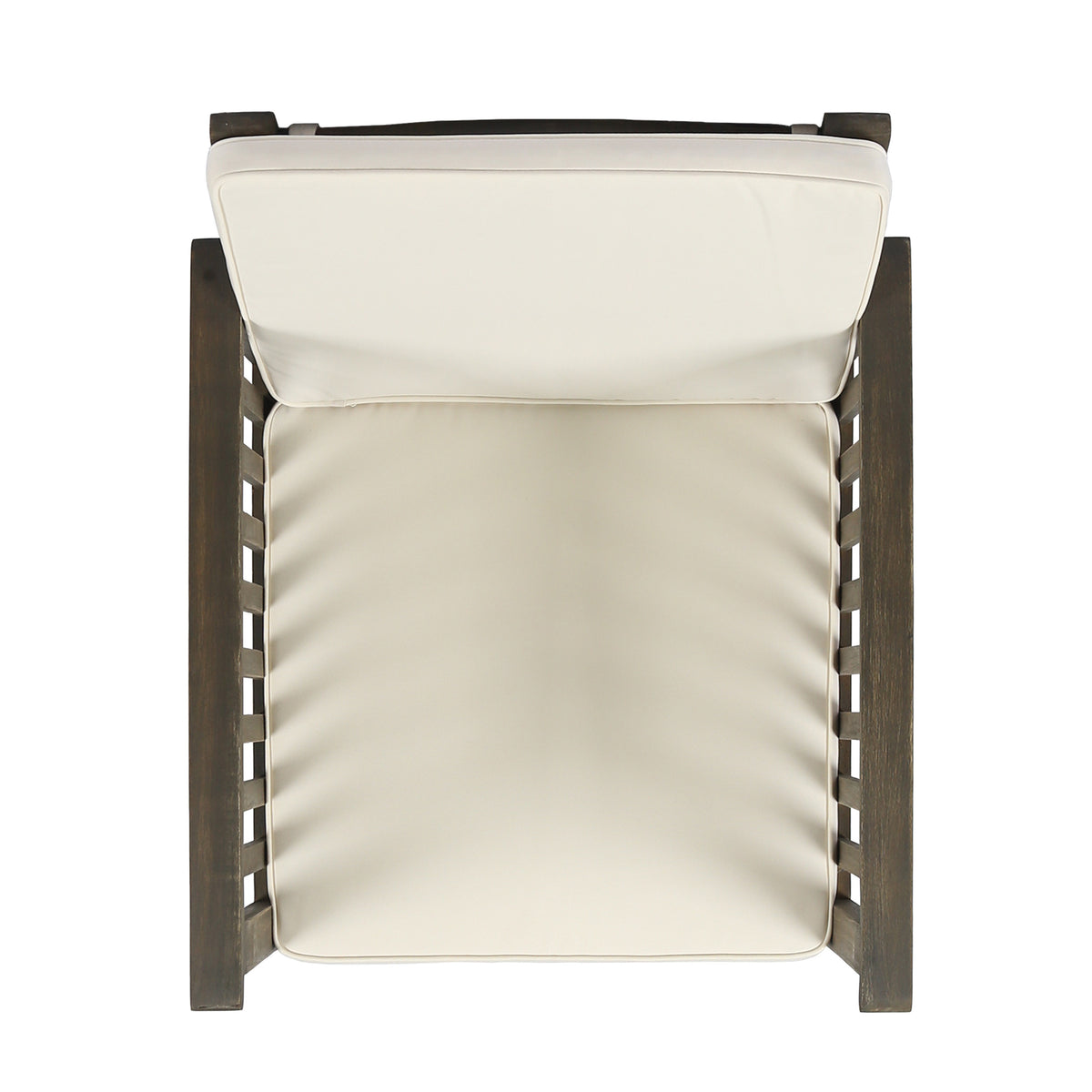 Casa Acacia Club Chair Mp2Set Of 2 Grey Cream Wood Waterproof Fabric