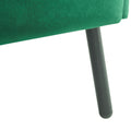 Wing Back Velvet Accent Chair, Modern Living Room Armchair Comfy Upholstered Single Sofa Chair For Bedroom Dorms Reading Reception Room With Metal Legs & Pillow, Green Green Velvet