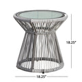 Milan 3Pc Chat Set Gray Pe Rattan Iron Waterproof Fabric