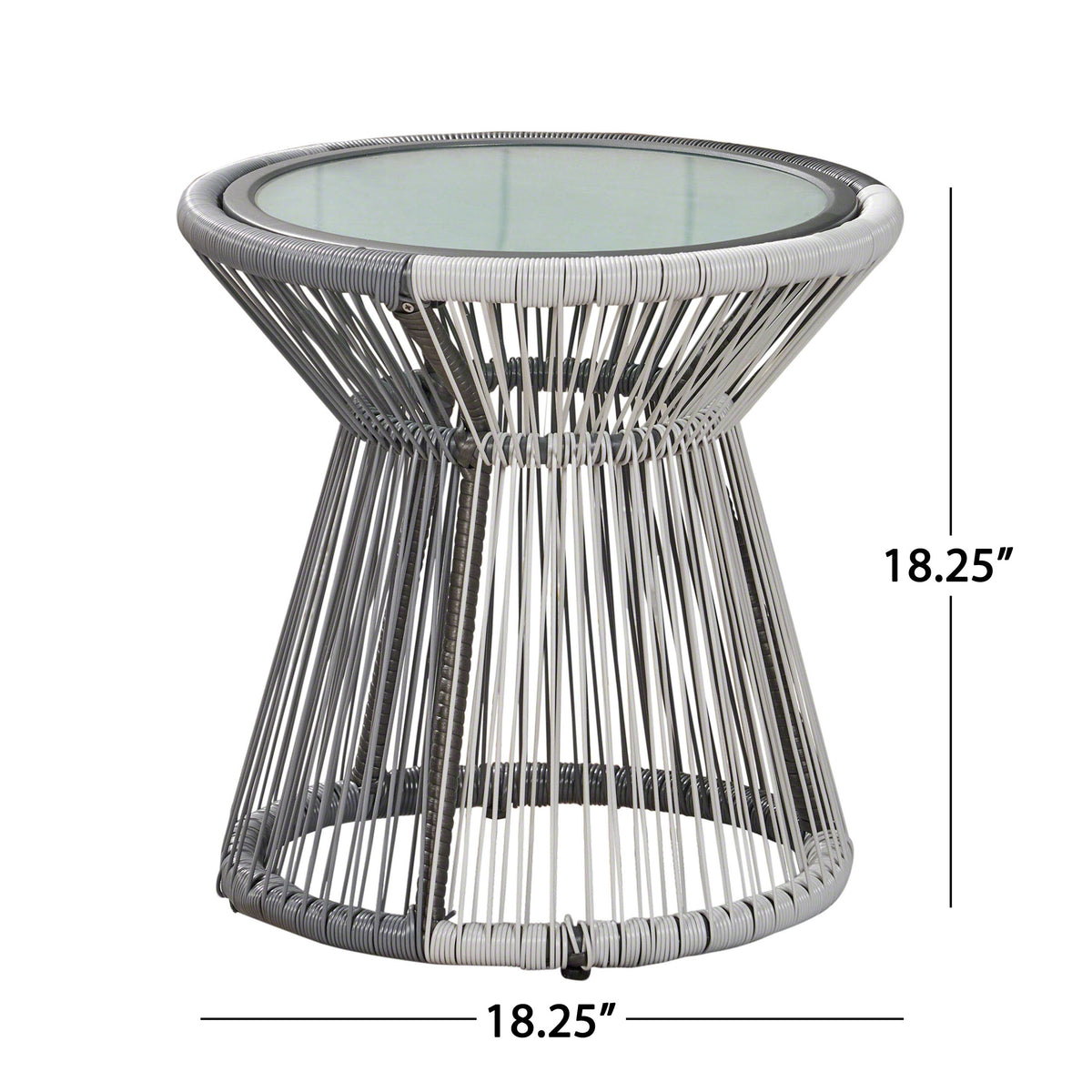 Milan 3Pc Chat Set Gray Pe Rattan Iron Waterproof Fabric