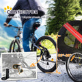 Aosom Dog Bike Trailer Pet Cart Bicycle Wagon Cargo Carrier Attachment For Travel With 3 Entrances Large Wheels For Off Road & Mesh Screen Red Black Red Steel