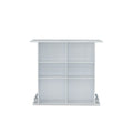 White High Gloss 6 Shelf Bar Table White Dining Room Rectangular Particle Board Mdf