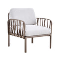 Patio Indoor Outdoor Garden Twin Sofa Armchairs Plastic With Soft Cushion Weather Waterproof Chair Sectional Furniture For Balcony Garden Pool Lawn Backyard Morden Design Sitting Room Seat Sofa White Fabric Plastic