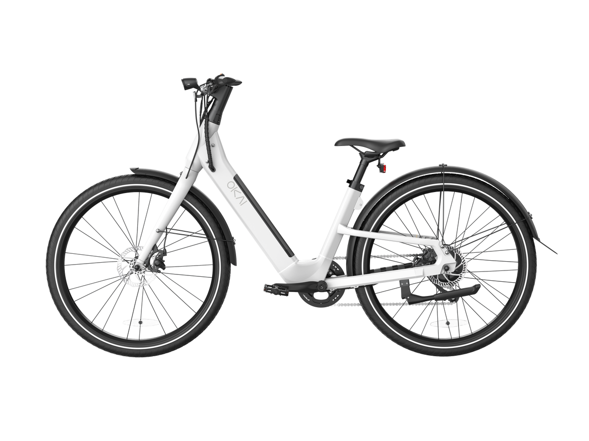 Electric Bike W 40 Miles Max Operating Range And 25 Mph Max Speed White White Aluminum