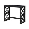Desks And Stool Set 3Pc Black Finish Rolling Desk With Casters, 2 Charging Ports Home Office Furniture Black Primary Living Space Contemporary Desk Rectangular Wood