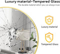 Gold 20 Inch Circle Mirror, Wall Mounted Mirror, Bathroom Mirrors For Over Sink, Circle Framed Mirrors For Bathroom, Living Room, Bedroom, Vanity, Entryway, Hallway Silver Aluminium