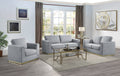 Grey Accent Chair With Cushion Grey Primary Living Space Contemporary Wood Fabric
