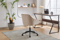 Velvet Office Desk Chair, Modern Home Desk Chair With Wheelsvanity Chairs For Living Room, Bedroom,Study Room Light Camel Foam Polyester Blend