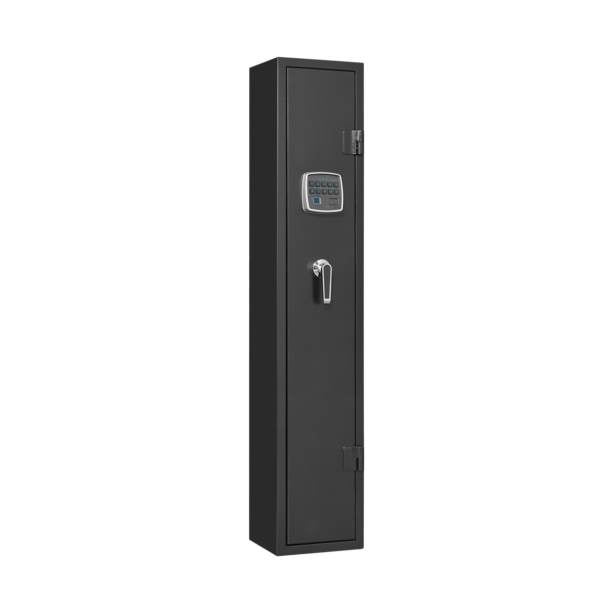 Sturdy Black Steel Cabinet, With Led Lights, Removable Shelf Bullet Rack And Rack. Black Metal