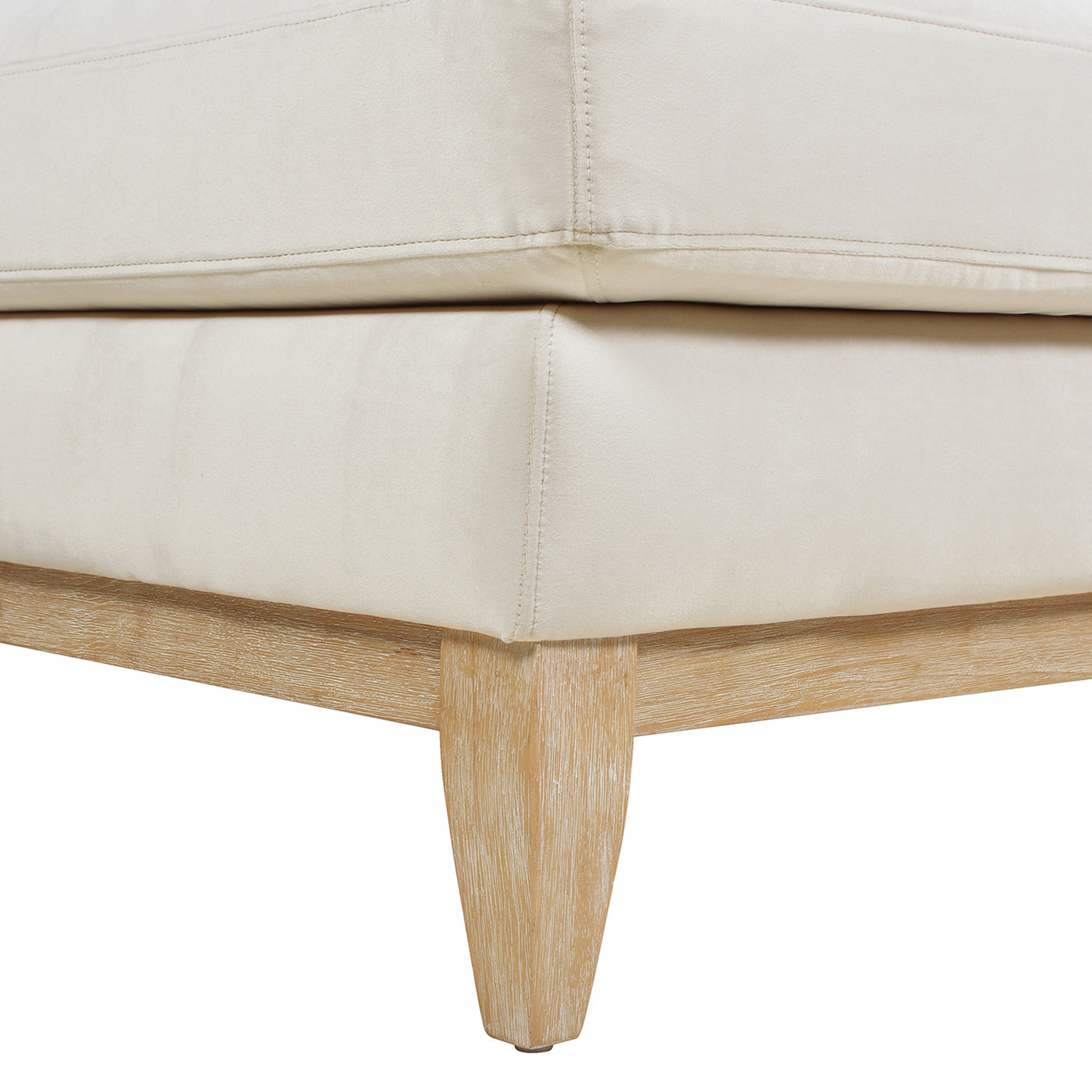 Knox 65" Modern Farmhouse Chaise Lounge Chair, French Beige Performance Velvet Beige Foam Velvet