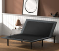 Btx4 King Adjustable Bed Base With Head And Foot Position Adjustment Box Spring Not Required King Black Grey Steel