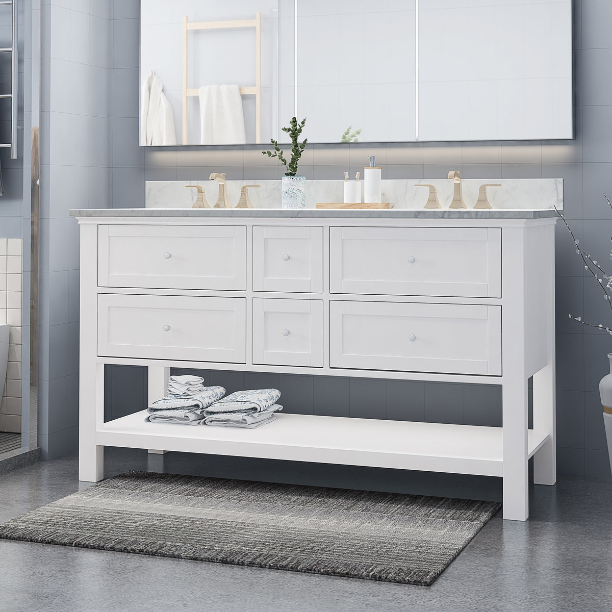 60'' Cabinet White Plywood