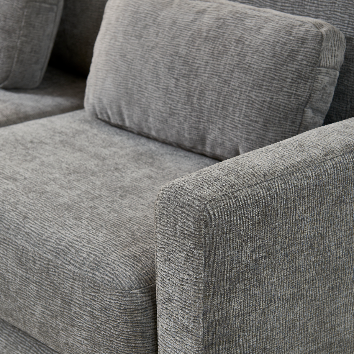 58.66" Small Modern Loveseat Sofa, Mid Century Chenille Fabric 2 Seat Couch Beautiful Seat With Back Cushions, Accent Sofa Couch For Living Room, Bedroom And Small Space Gray Wood Foam Chenille 2 Seat