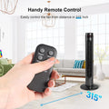 36 Inch Electric Oscillating Tower Fan With Remote Control For Indoor, Bedroom And Home Office, Black Black Plastic