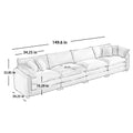 Corduroy Sofamodern Upholstered 4 Seater Corduroy Fabric Sofaoffice Living Room Apartment Comfortable Sofa, Easy To Assemble With 2 Arm Pillows And 4 Throw Pillows Green Corduroy 4 Seat