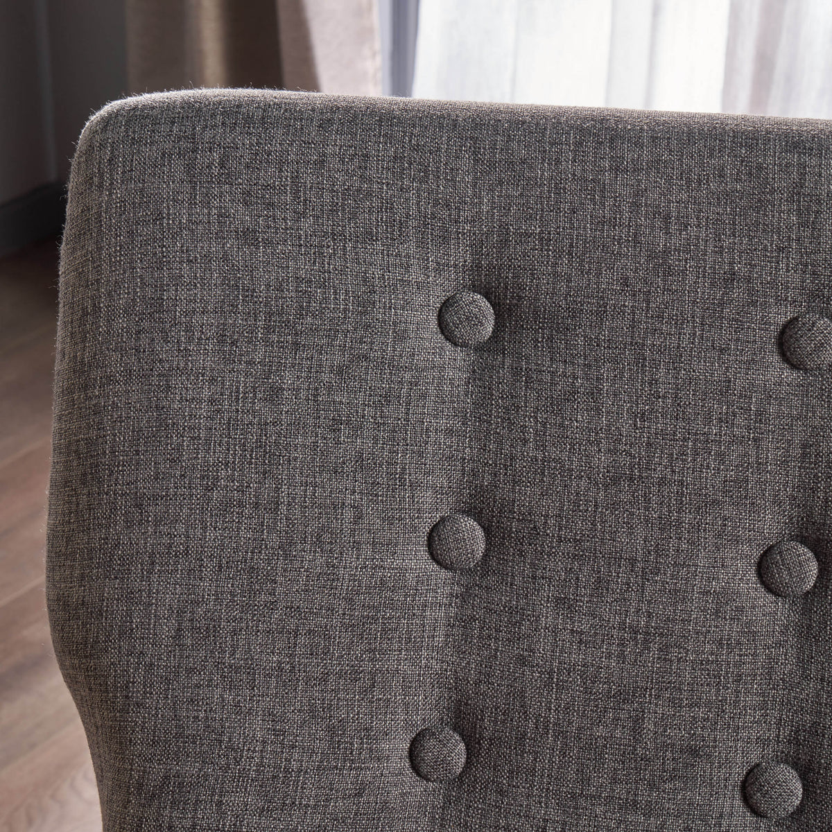 Gray Fabric Upholstered Rocking Chair Gray Fabric