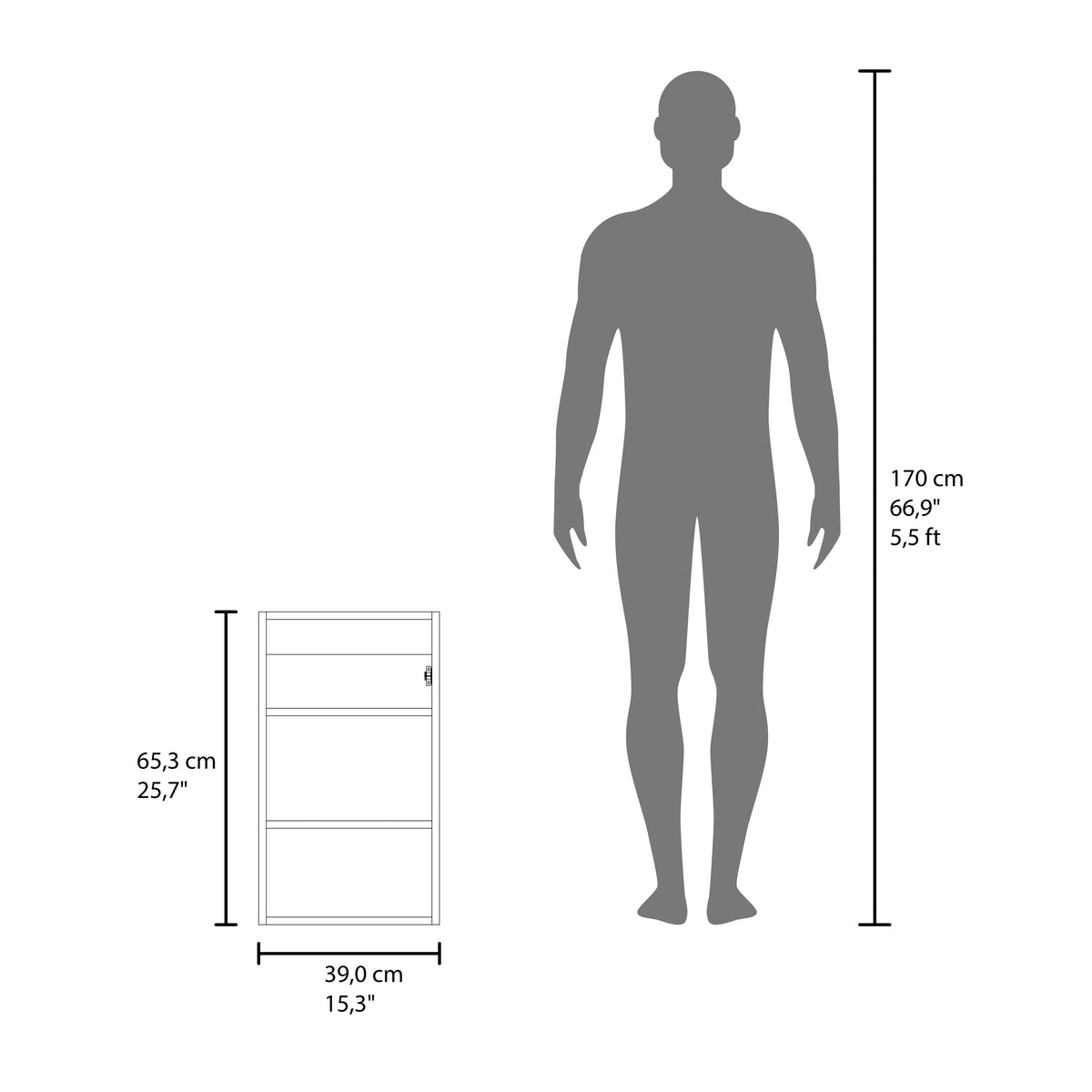 Juno 25.7" H X 15.7" W Narrow Mirror Medicine Cabinet, One Door With Three Interior Shelves For Bathroom, Kitchen White White Particle Board