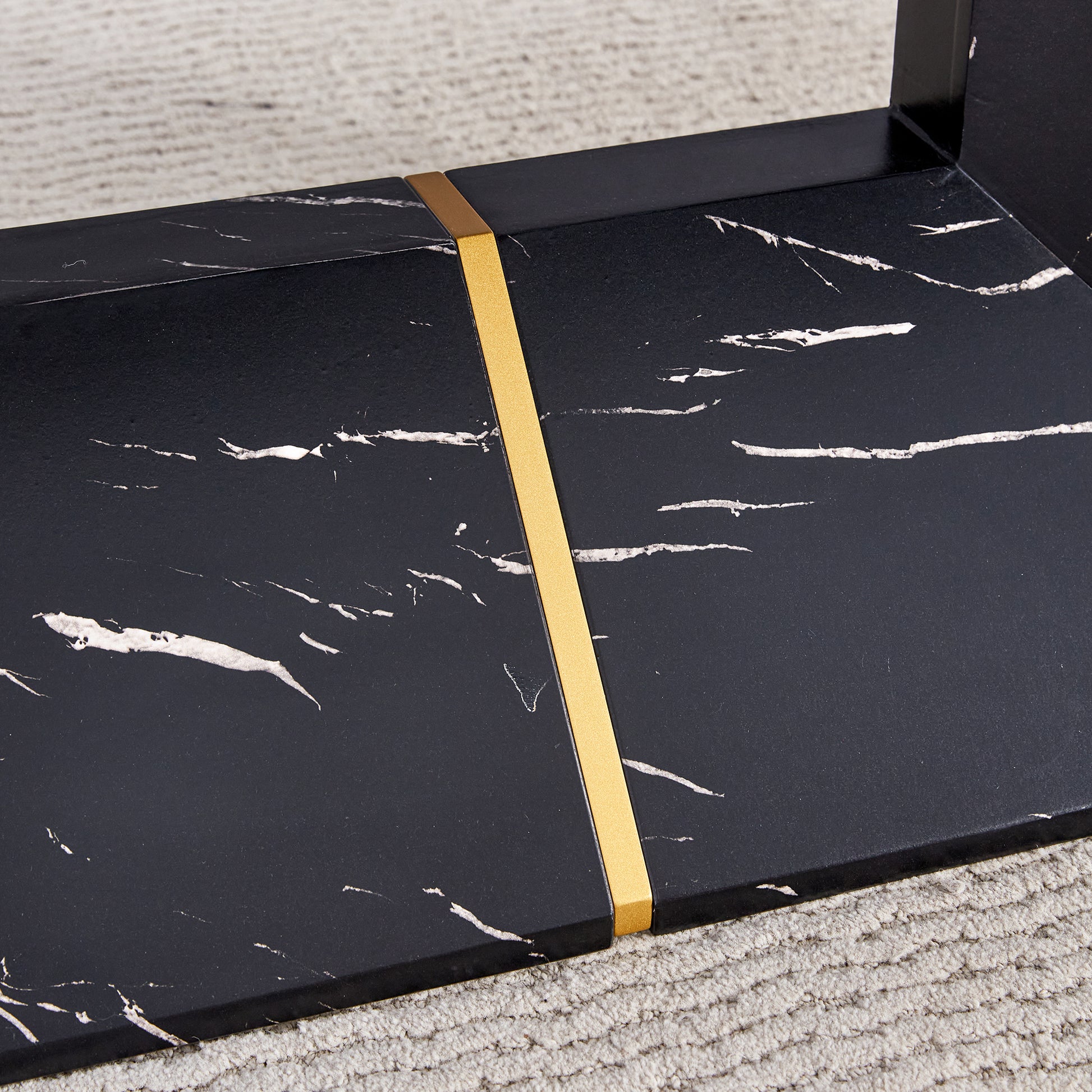 Table And Chair Set.This Modern Dining Table With Mdf Marbled Design Gives You A Luxurious And Elegant Feel.Paired With Multiple Chairs With Pu Artificial Leather Backrest Cushions And Black Legs. Black Seats 6 Mdf