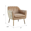 Rose Brown Accent Chair Brown Foam Solid Wood