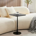 Mdf With Metal Feet, Square, Located In Living Space And Lounge Area, Coffee Table, Computer Desk, Black, 15.74