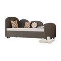 Twin Size Twin Size Bed Frames With An Another Bed Frame, Velvet Upholstered Daybed, Modern Sofa Bed Daybed Frame For Bedroom Living Room, Suitable For Living Room, Kids Room, Bedroom Ddry Gray Dark