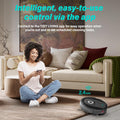 Robot Vacuum And Mop Combo, 4000Pa Automatic Vacuum Cleaner Robot With Watertank And Dustbin, Self Charging Smart Vacuum Robot Compatible With App, Perfect For Pet Hair, Hard Floor And Carpet Black
