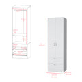 Armoire Marlton, Bedroom, White White Particle Board Engineered Wood