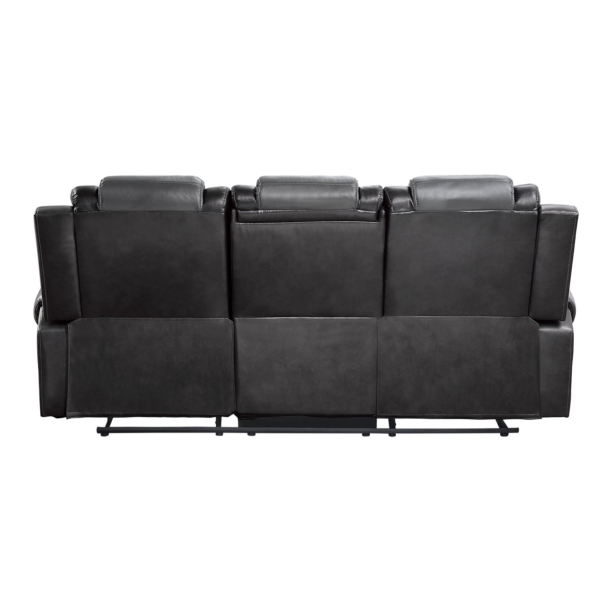 Modern Luxury Living Room Sofa Set 3Pc Reclining Sofa Loveseat Glider Reclining Chair Formal Furniture Premium Faux Leather Upholstery Comfortable Two Tone Gray Finish Dark Gray,Light Gray Faux Leather Wood Primary Living Space Luxury,Modern