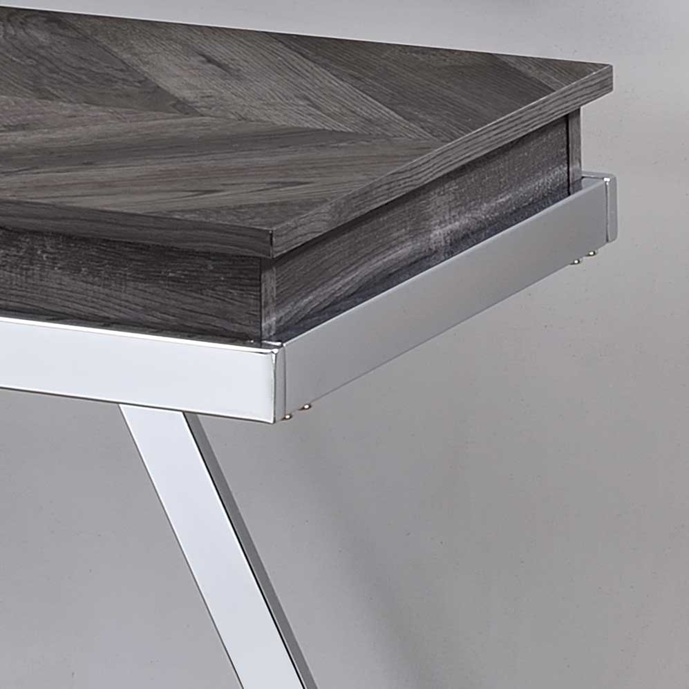 Roma Sofa Table Gray Gray Iron